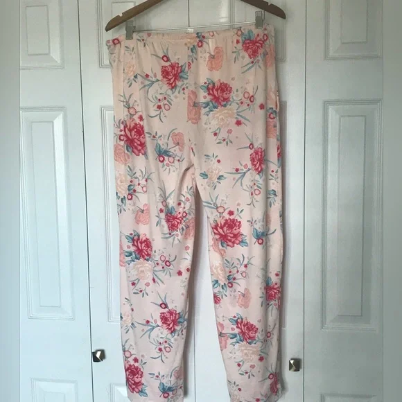 Flora Nikrooz Pink Floral Pajama Pants Size L - Picture 6 of 8